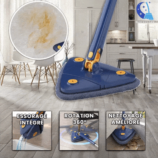Serpillère Triangulaire – Balai Rotatif À 360 Degrés Pour Le Nettoyage Du Sol | Serpillère À Serpillère Triangulaire – Balai Rotatif À 360 Degrés Pour Le Nettoyage Du Sol | Serpillère À