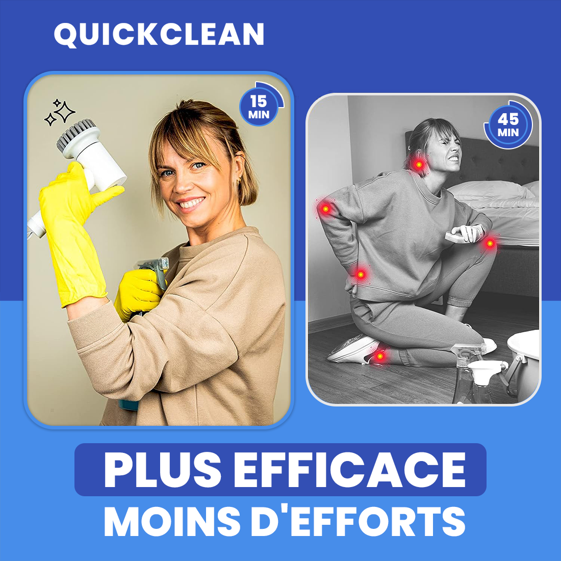 Brosse de ménage sans effort et plus efficace pour nettoyer