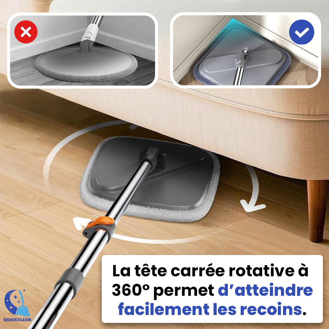 Balai Serpillière Rotatif avec Seau Essoreur Auto-Nettoyant