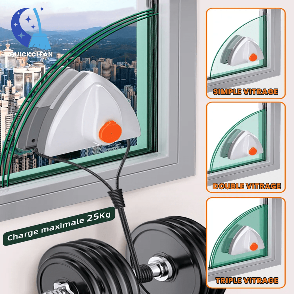 Nettoyeur Vitre Magnétique S-1, Pour fenêtre à Simple vitrage de 2 à 8 mm  d'épaisseur